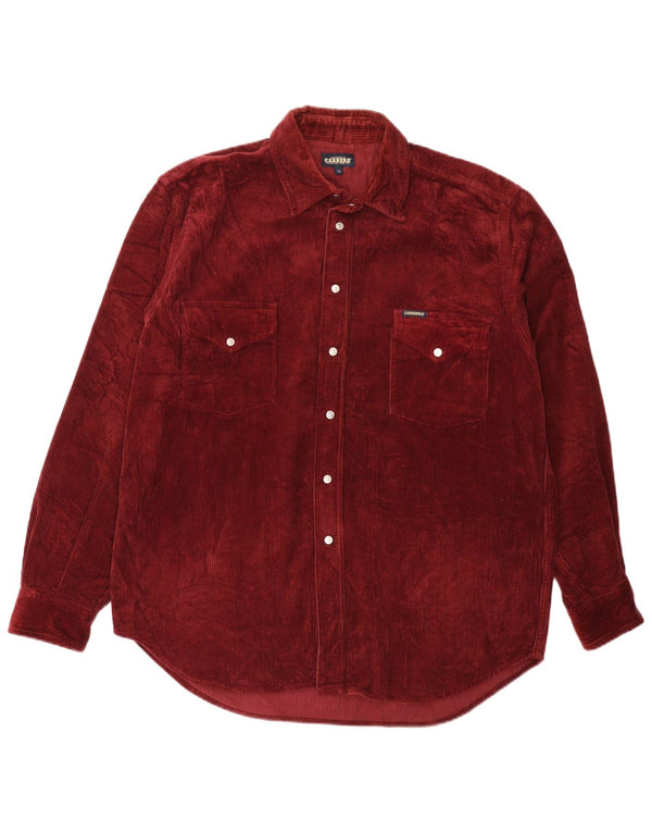 Carhartt Mens Corduroy Shirt XL Burgundy Cotton