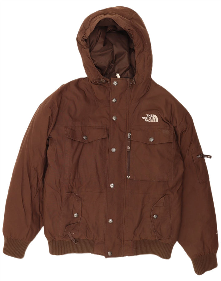 The North Face Mens Hooded Windbreaker Jacket UK 38 Medium Brown Nylon