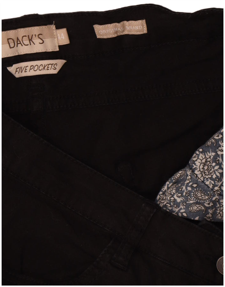 Dack's Womens High Waist Casual Shorts IT 44 Medium W32 Black Cotton