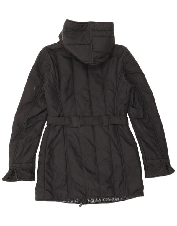 Refrigiwear Womens Cruz Hooded Windbreaker Coat UK 8 Small Black Nylon