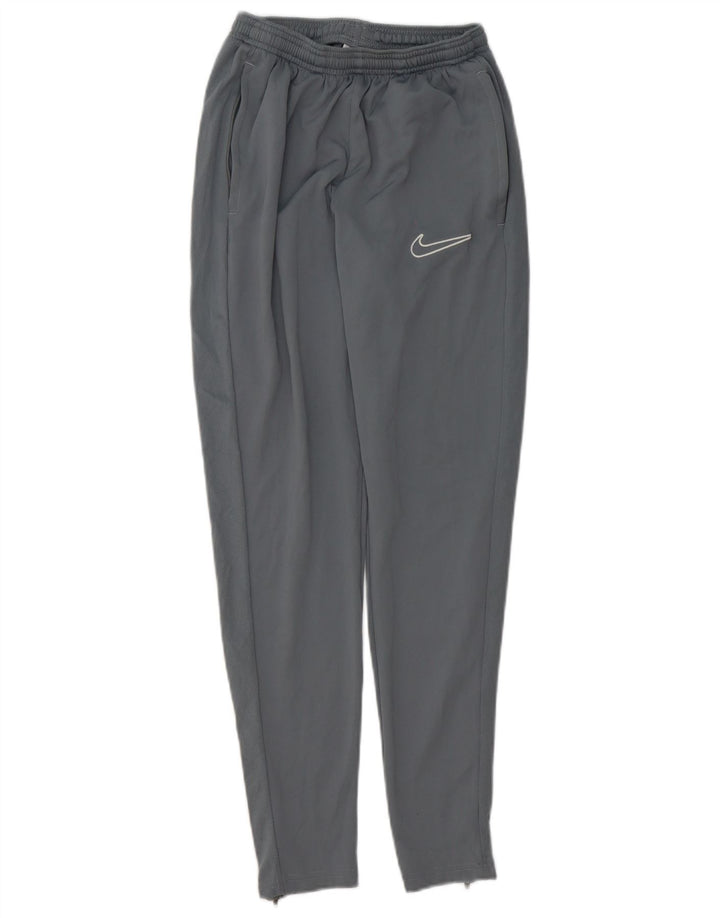Męskie spodnie dresowe Nike Dri Fit, małe, szare, poliestrowe