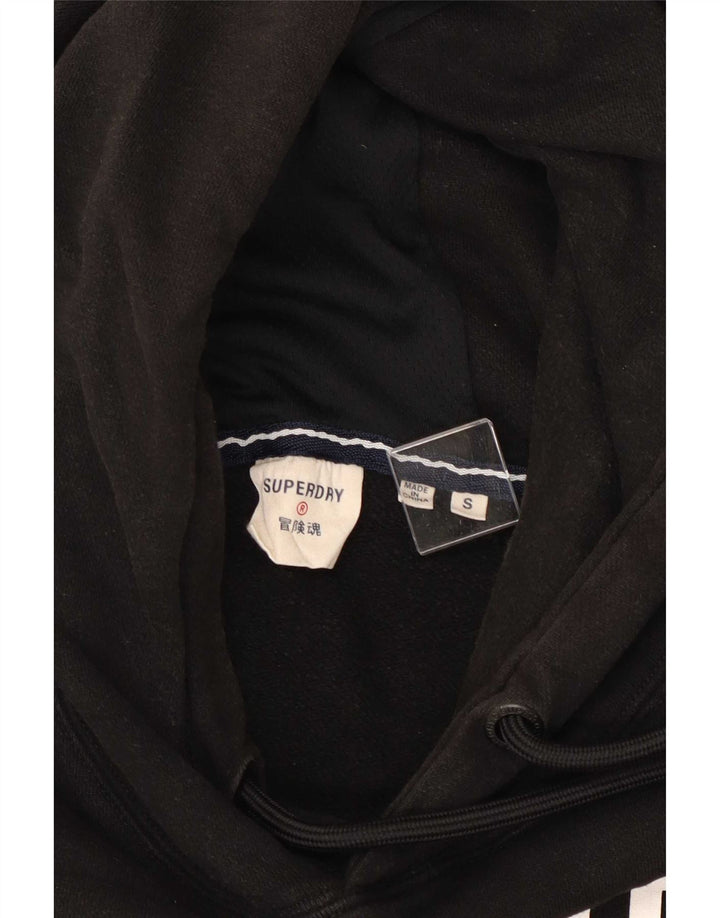 Superdry Herren-Pullover mit grafischem Kapuzenpullover, Größe S, Schwarz