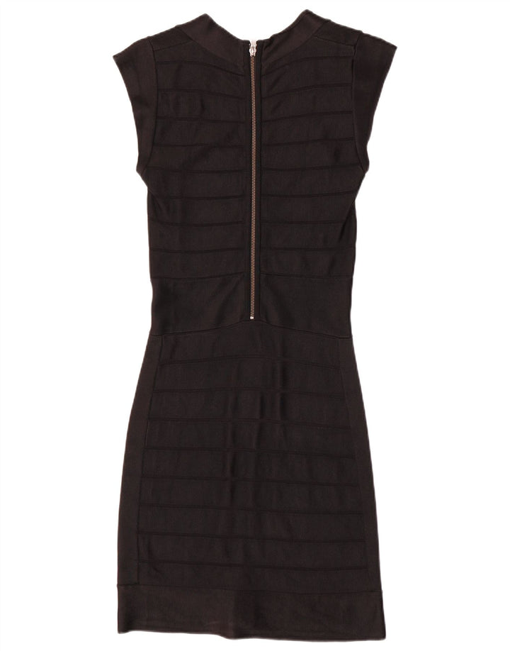 French Connection Womens Sheath Dress UK 10 Small Black Viscose