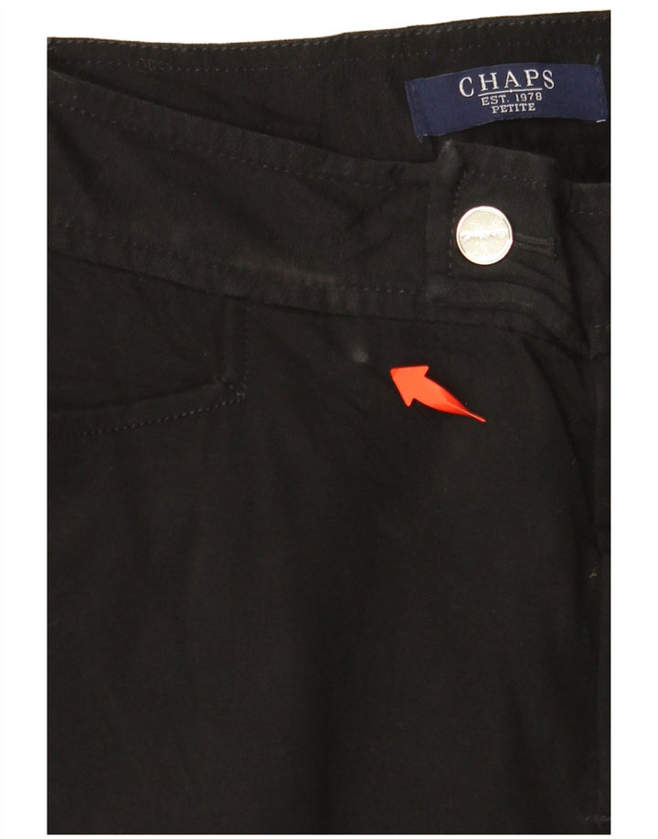 CHAPS Womens Slim Casual Trousers US 8 Medium W30 L31 Black Cotton