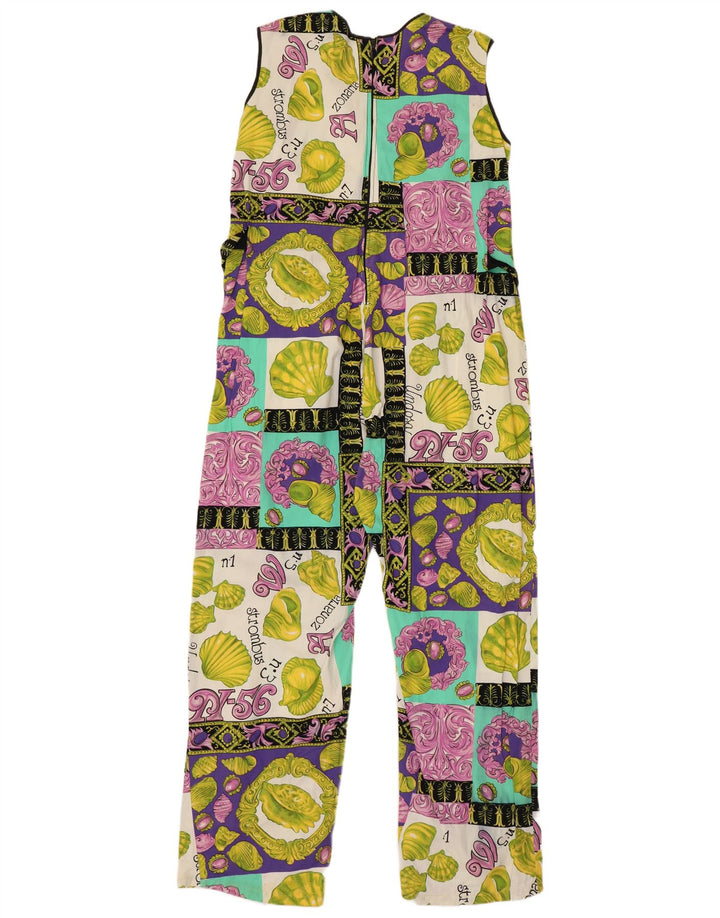Tuta grafica da donna vintage UK 12 Patchwork medio multicolore