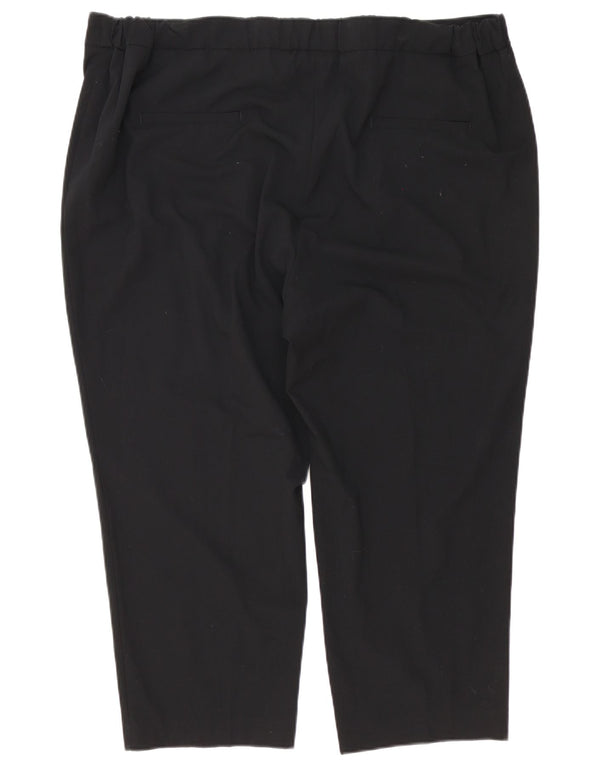 Marks & Spencer ženske kapri hlače visokog struka UK 24 4XL W48 L25 crne