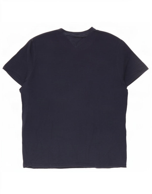 Tommy Hilfiger T-Shirt Homme Haut Large Bleu Marine Coton