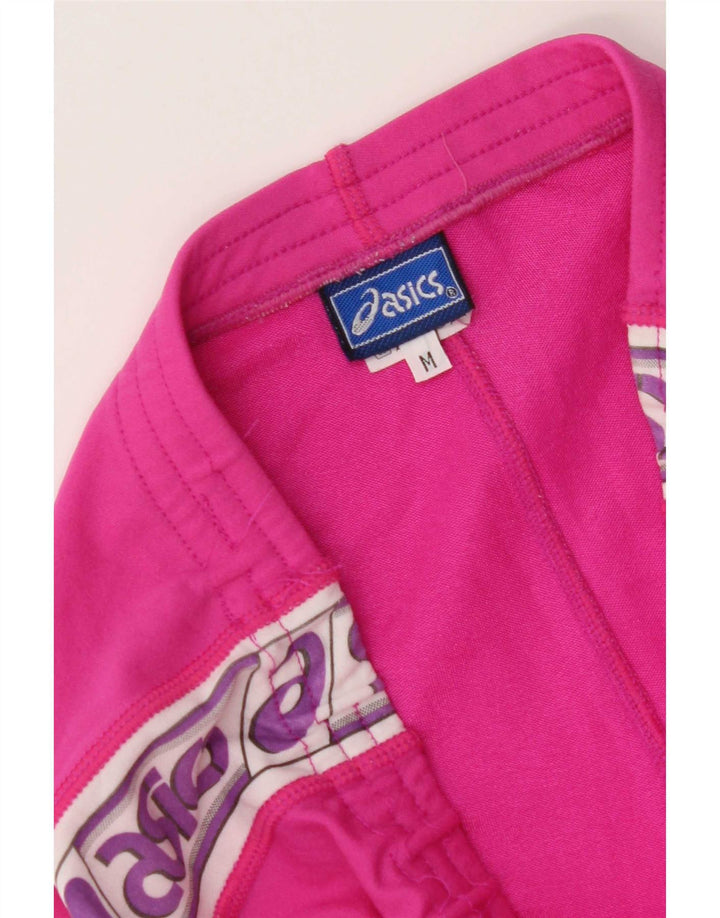 Asics Womens Graphic Tracksuit Trousers UK 12 Medium Pink Colourblock