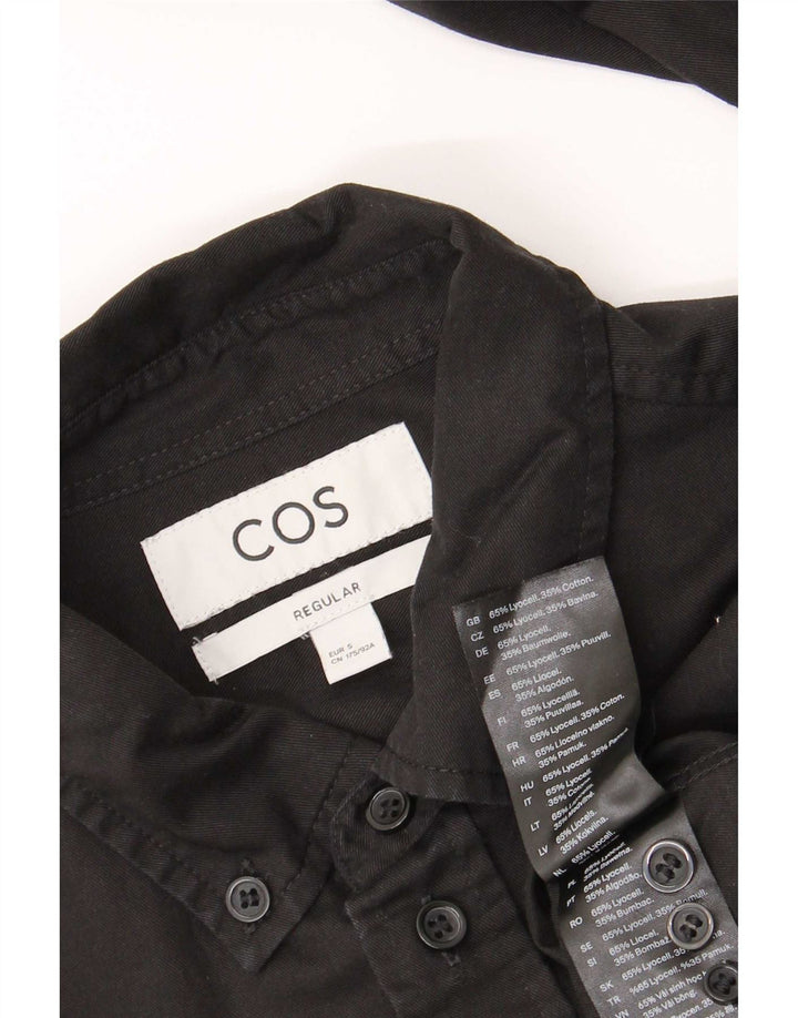 Cos Mens Normal Fit Shirt Kis fekete Lyocell
