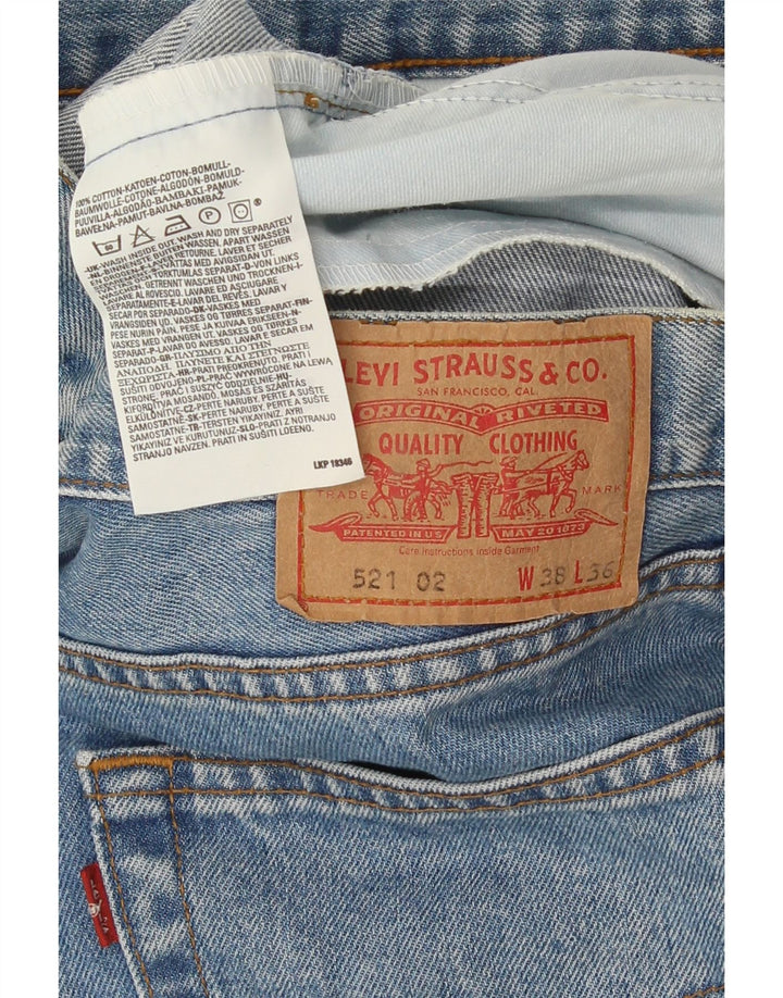 Levi's Herre 521 lige jeans W36 L36 blå bomuld