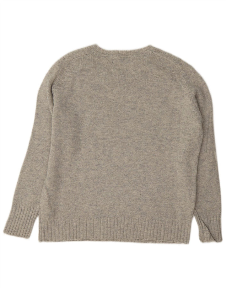 Marks & Spencer Womens Boat Neck Jumper Sweater UK 12 Medium Blue Flecked
