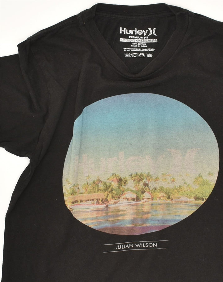 HURLEY Mens Premium Fit Graphic T-Shirt Top Small Black Cotton | Vintage Hurley | Thrift | Second-Hand Hurley | Used Clothing | Messina Hembry 