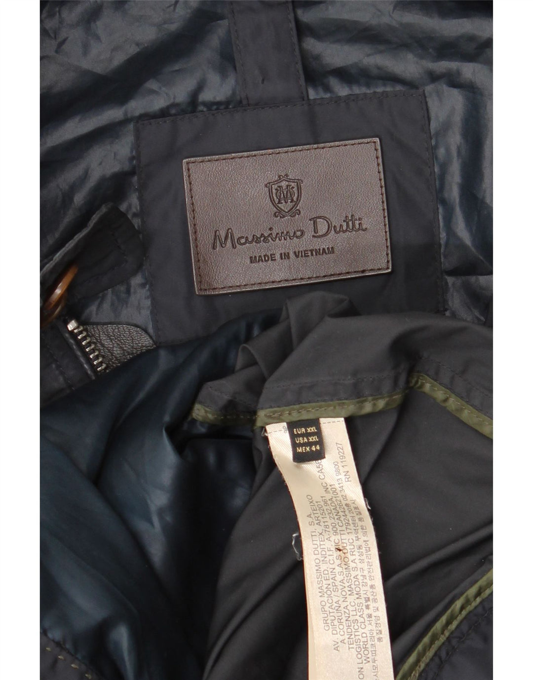 Massimo Dutti Herren Bomberjacke UK 44 2XL Marineblau Polyester