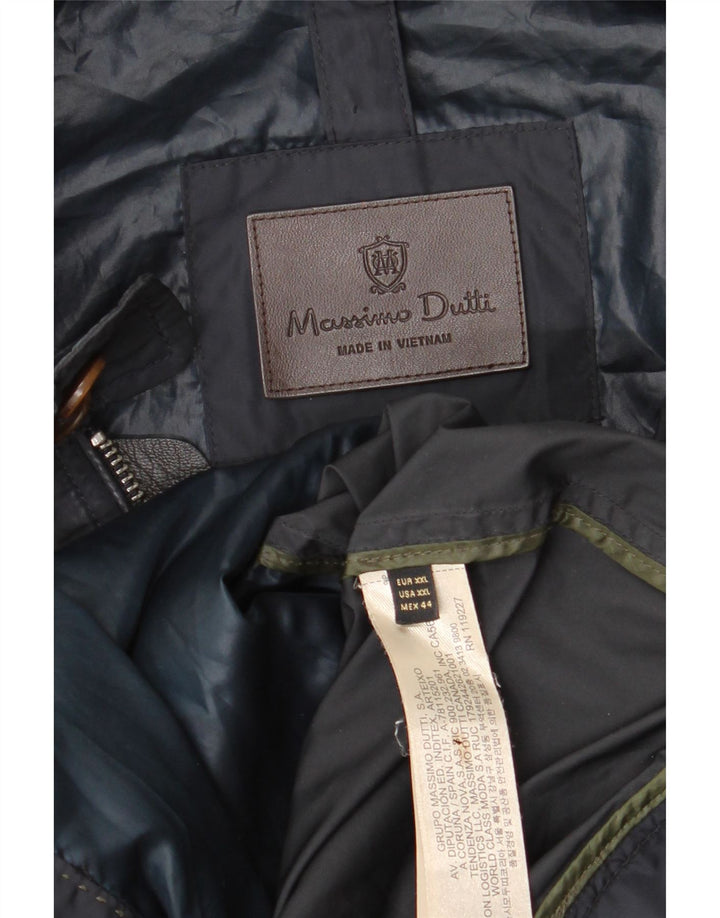 Massimo Dutti Herren Bomberjacke UK 44 2XL Marineblau Polyester