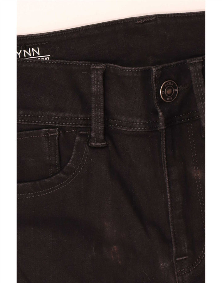 G-Star Womens Lynn Skinny Jeans W27 L30 Black Polyester