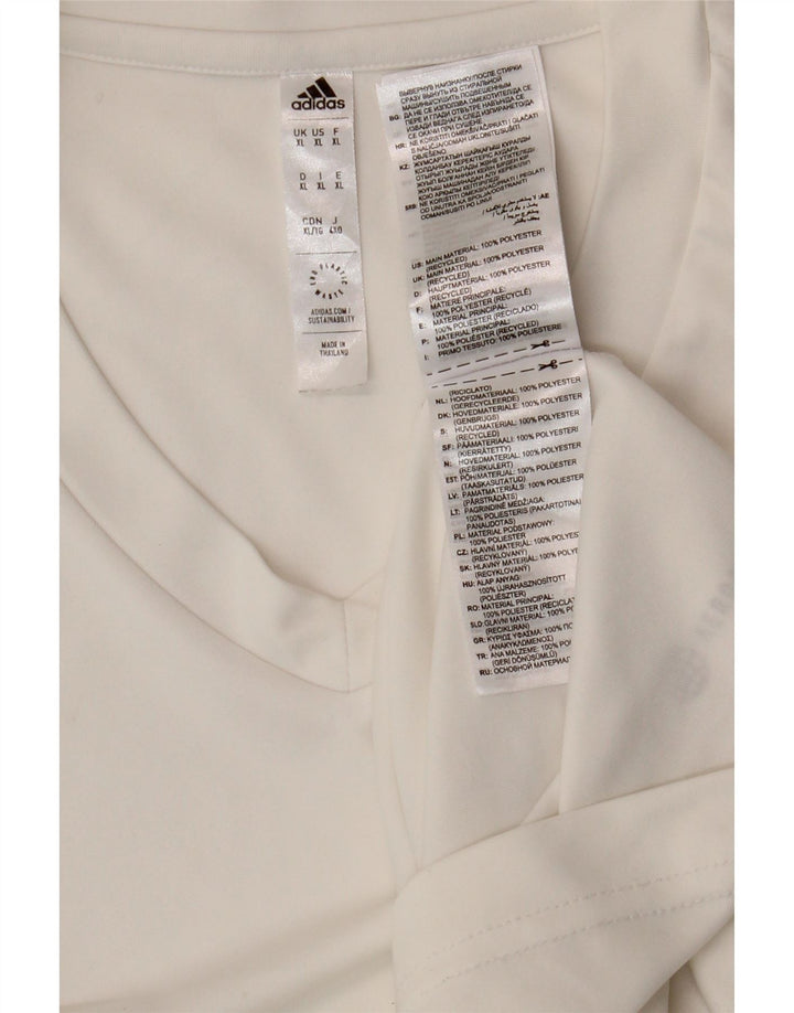 ADIDAS Mens Aeroready T-Shirt Top XL White Polyester Vintage Adidas and Second-Hand Adidas from Messina Hembry 