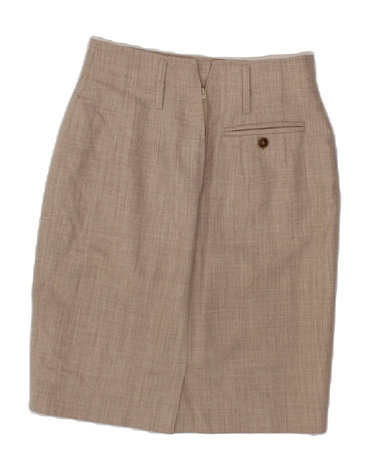 ASPESI Womens Pencil Skirt IT 42 Medium W26 Beige Wool Vintage Aspesi and Second-Hand Aspesi from Messina Hembry 
