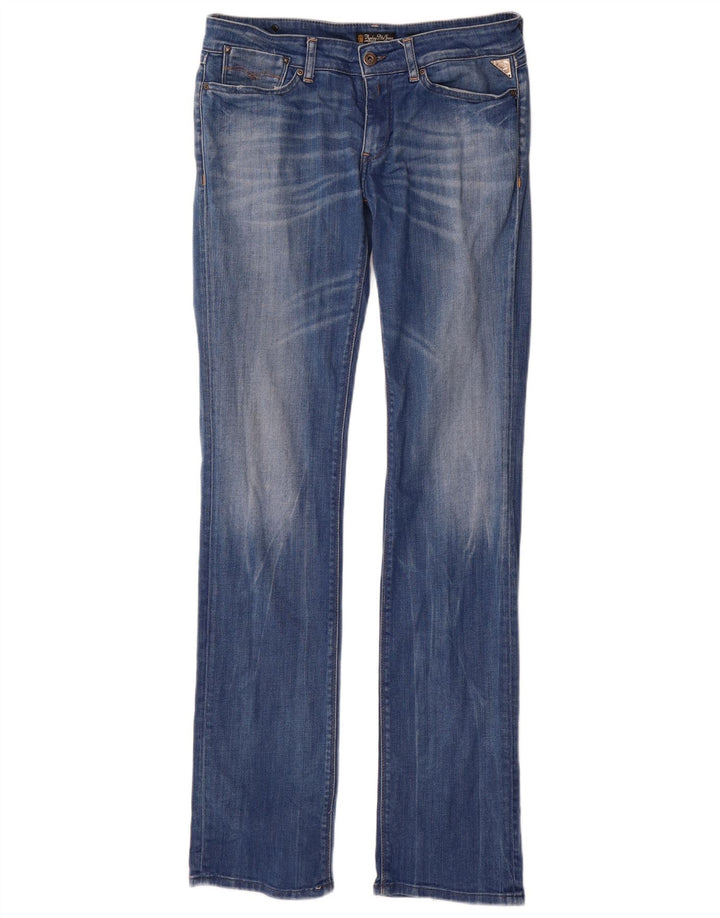 Replay Womens Slim Jeans W30 L34 Blue Cotton