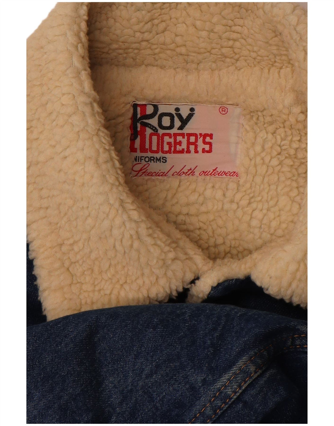 Roy Rogers Herren Denim Sherpa Jacke UK 40 Large Blau