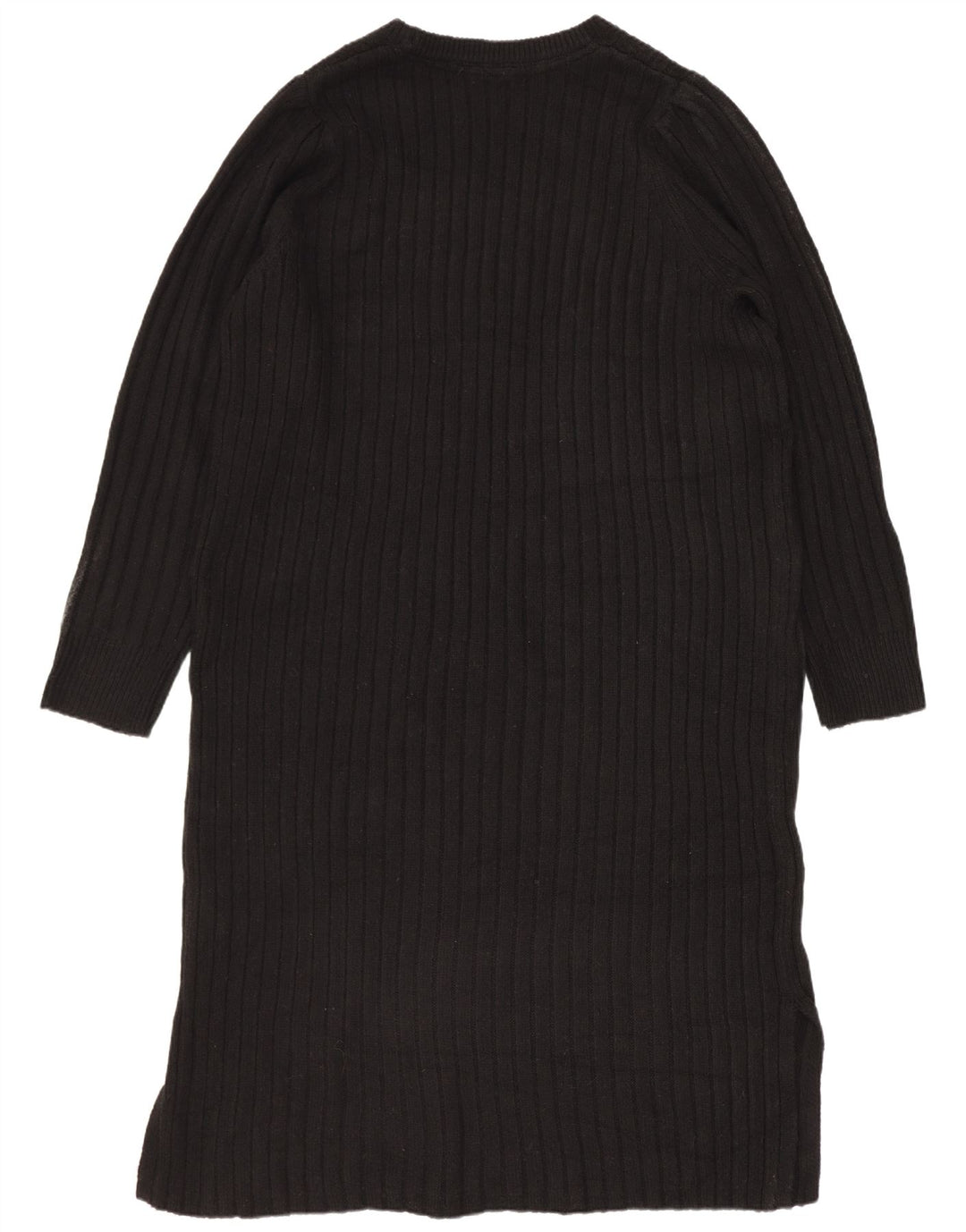 John Lewis Womens Long Sleeve Oversized Jumper Dress UK 14 Medium Black