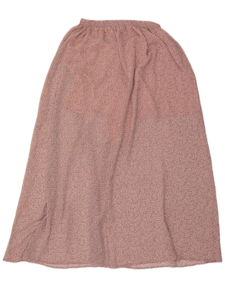 French Connection Womens Maxi Skirt UK 12 Medium W30 Pink Floral Polyester
