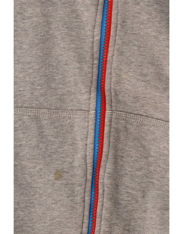 Felpa con cappuccio e zip Nike da uomo in cotone grigio medio