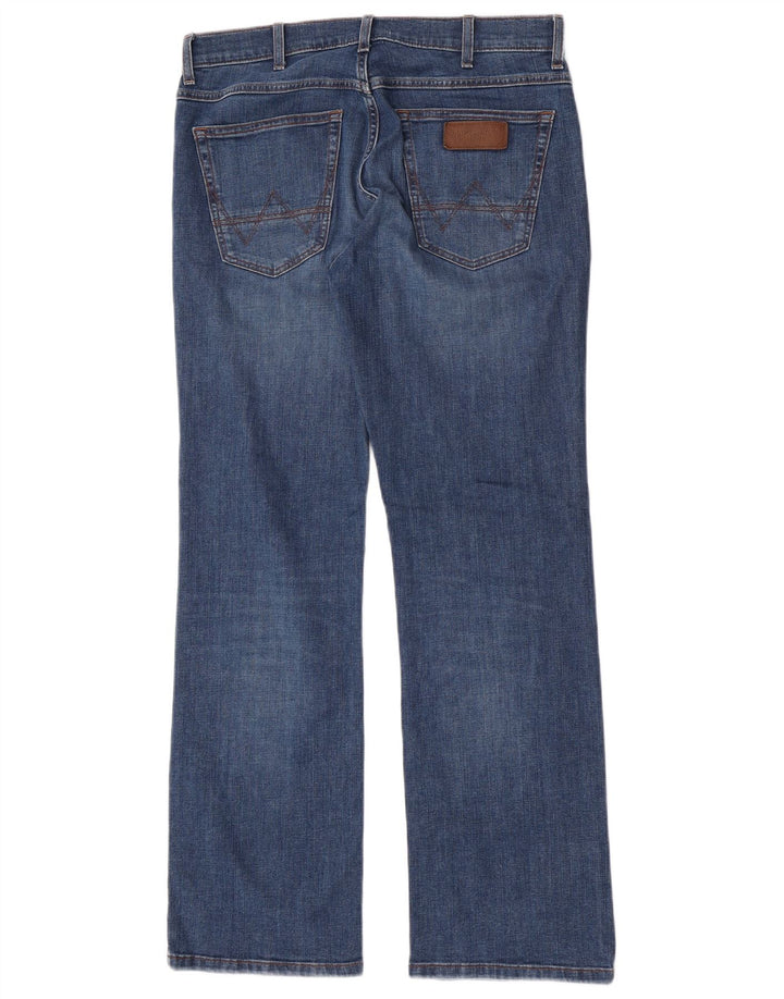Wrangler Mens Bootcut Jeans W32 L32 Blue Cotton