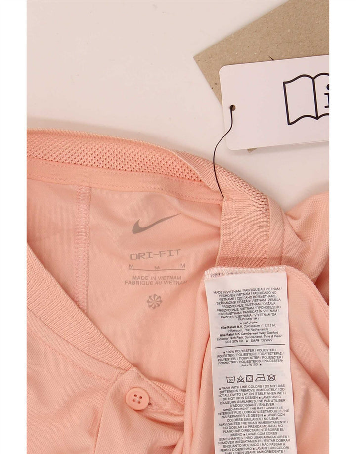 Nike Mens Dri Fit T-Shirt Top Medium Pink Polyester