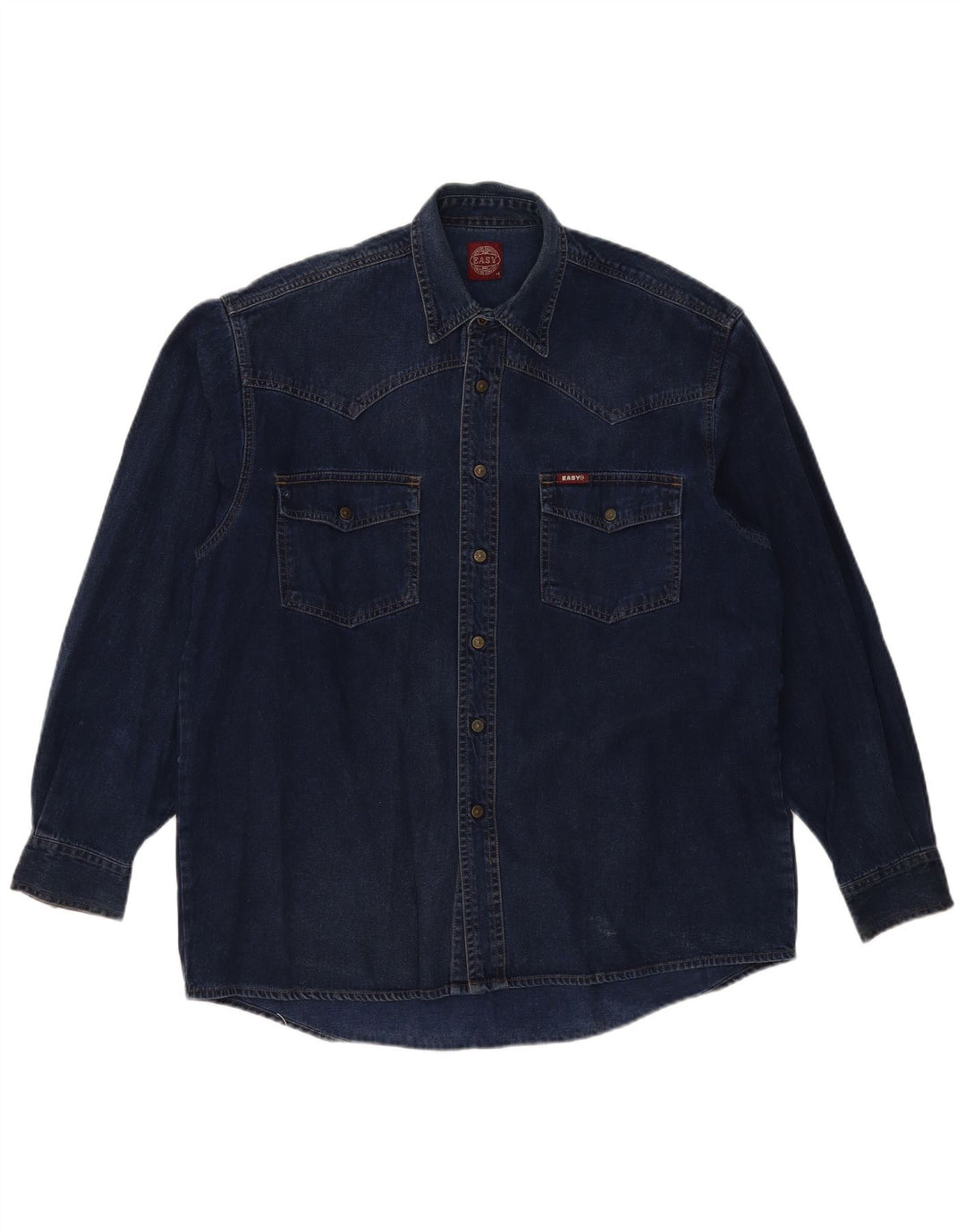 Easy Chemise En Jean Homme Bleu Marine Moyen Coton