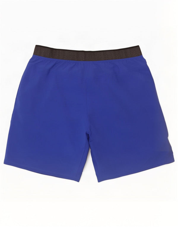 Reebok Mens Graphic Sport Shorts Medium Blue Colourblock Polyester