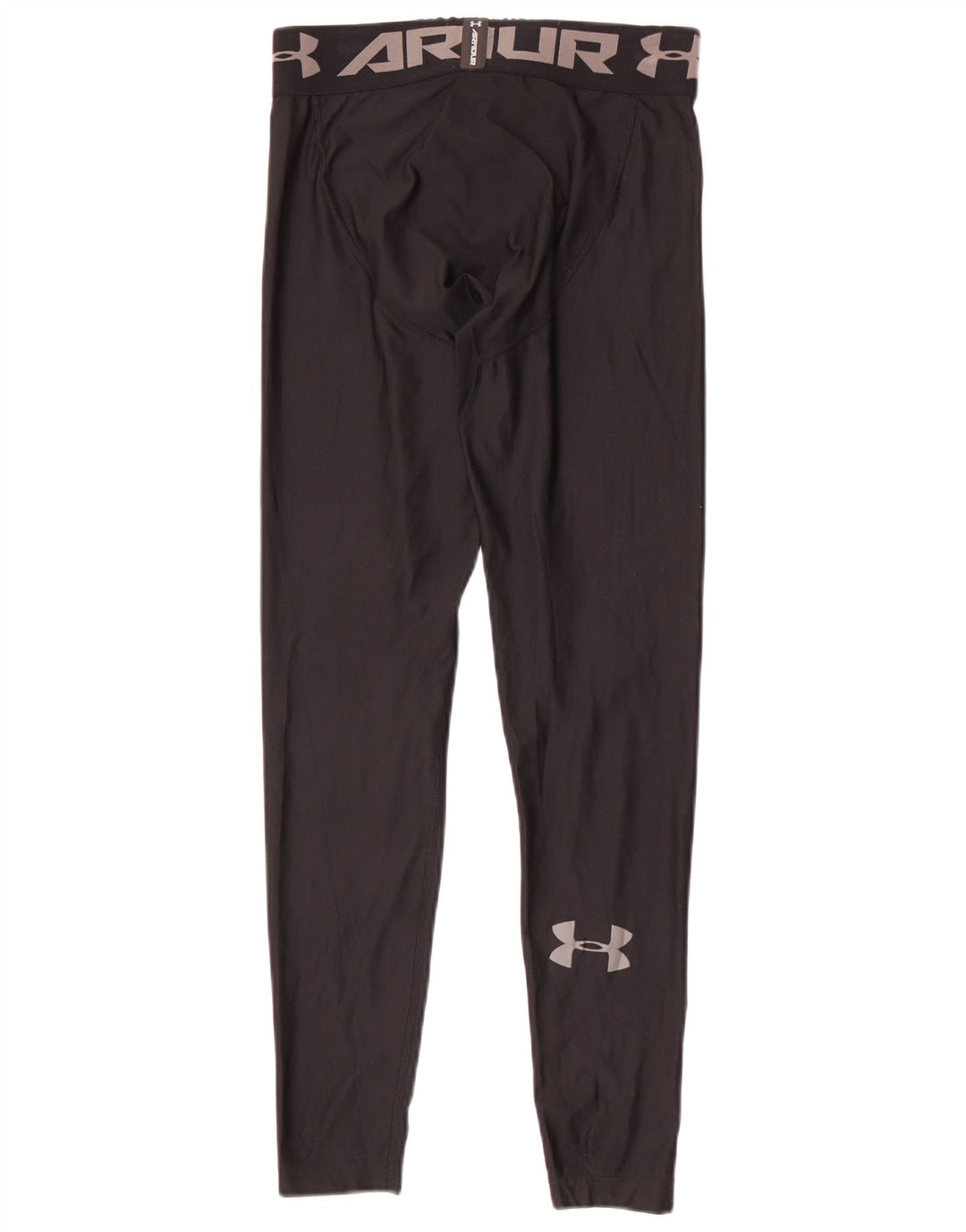 Under Armour Boys Graphic Leggings 9-10 Years Medium Black Polyester