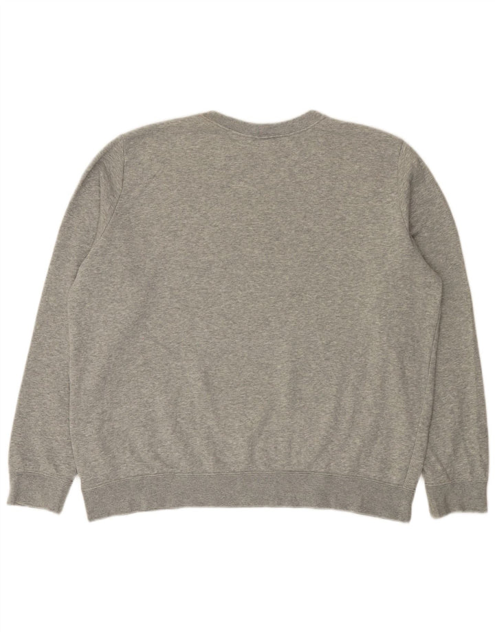 Nike Womens Graphic Oversized Sweatshirt Jumper UK 18 XL Grey Flecked