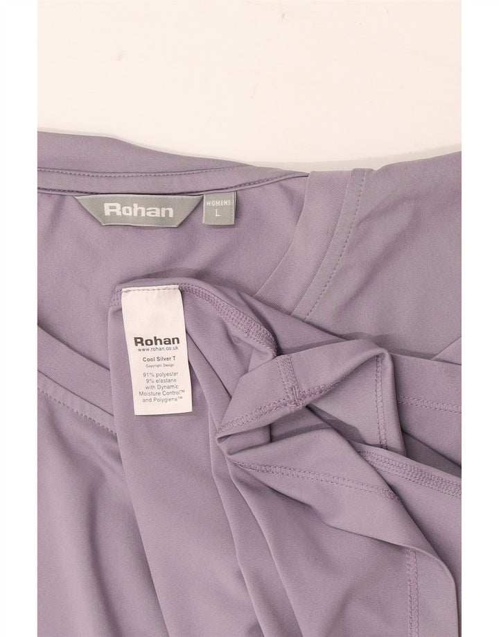 Rohan Womens T-Shirt Top UK 16 Large Purple Polyester