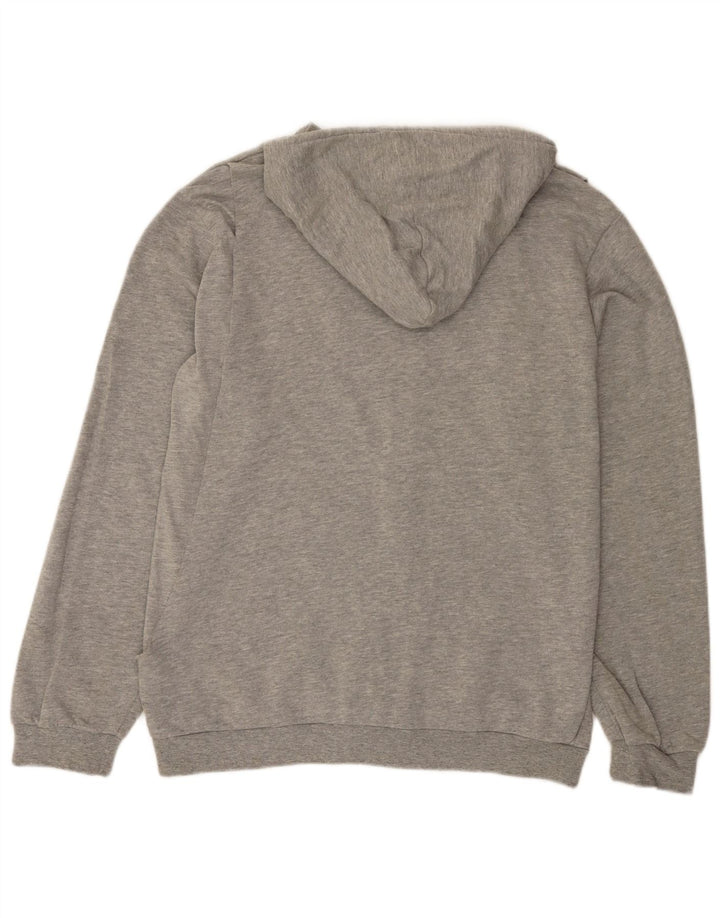 Nike Mens Zip Hoodie Sweater Large Grey Cotton