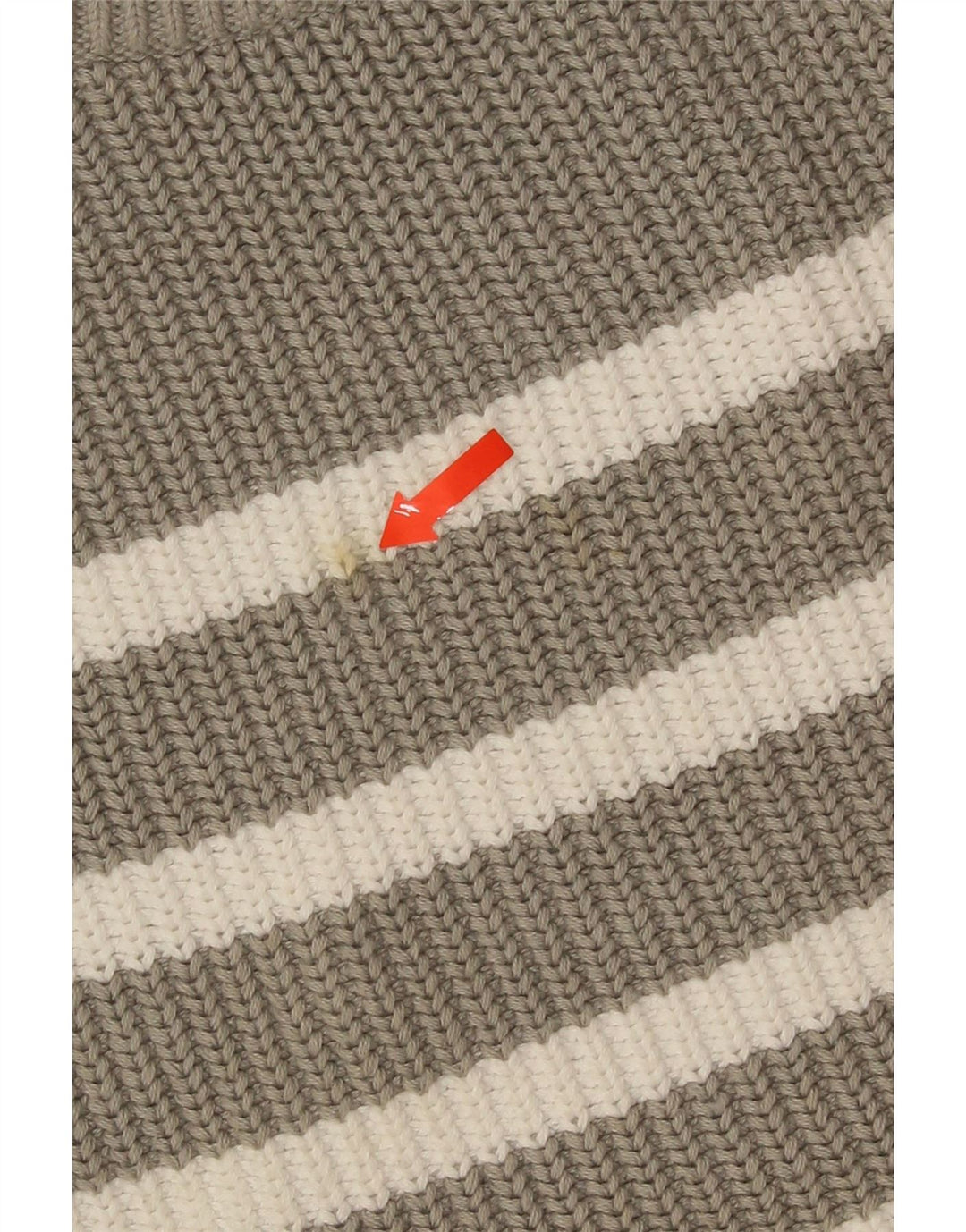 Marks & Spencer Womens Crew Neck Jumper Sweater UK 10 Small Grey Striped