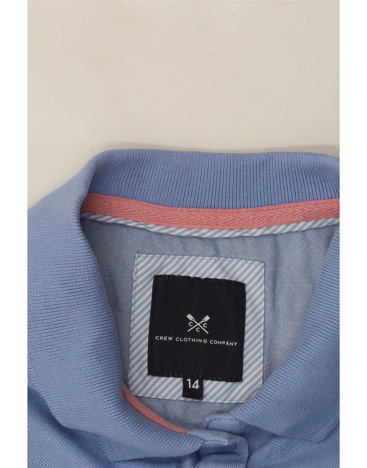 Crew Clothing Womens Polo Shirt UK 14 Medium Blue