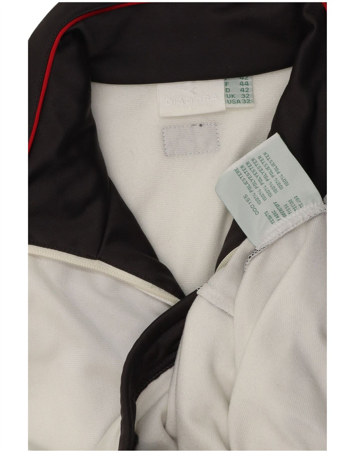 Giacca da tuta da uomo Diadora UK 32 2XS Poliestere color block bianco