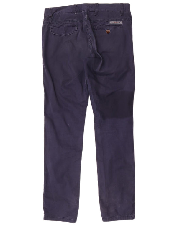 Tommy Hilfiger Mens Slim Chino Calças W32 L32 Azul Marinho Algodão