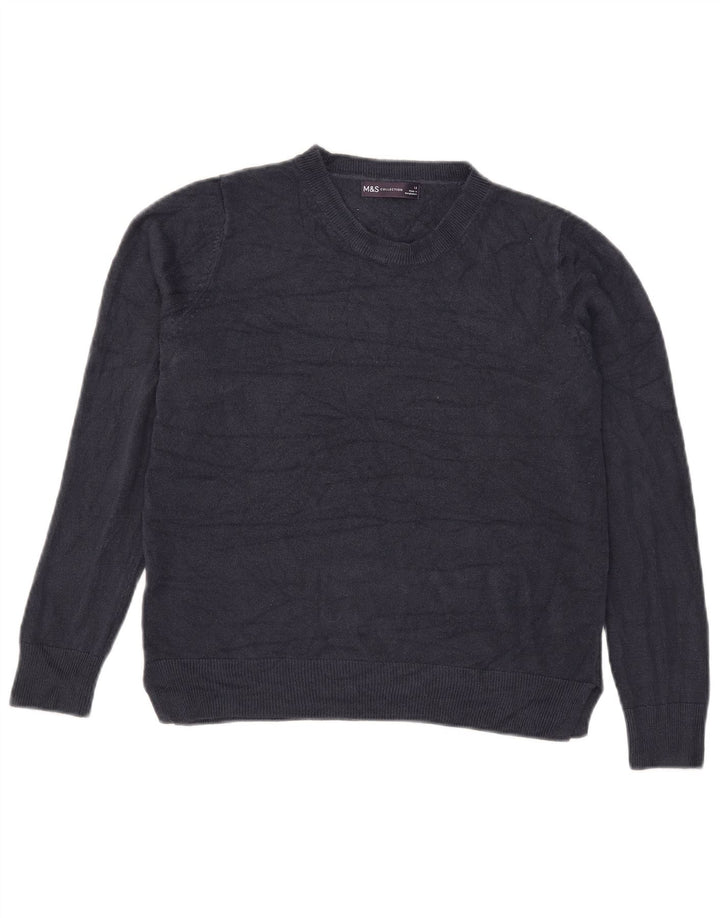 Marks & Spencer Dame sweater med rund hals DK 12 Medium Navy Blue