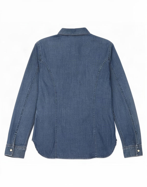 Massimo Dutti Chemise en jean pour femme UK 10 Small Bleu