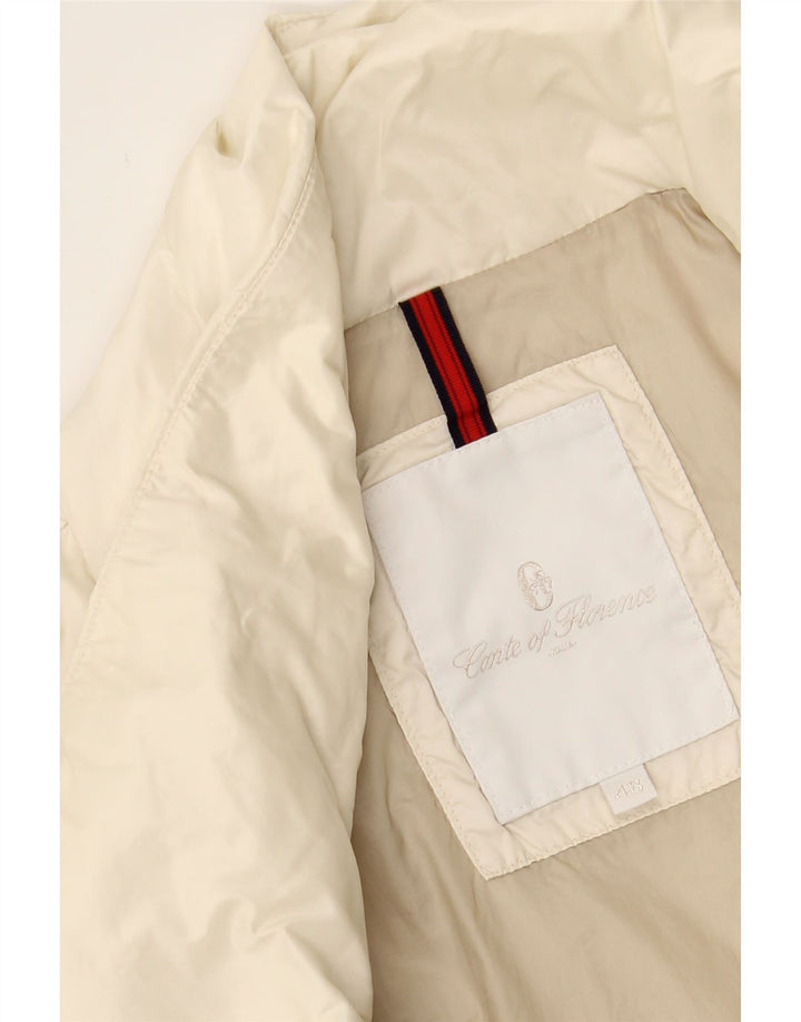 CONTE OF FLORENCE Womens Padded Jacket IT 48 XL Off White Vintage Conte of Florence and Second-Hand Conte of Florence from Messina Hembry 
