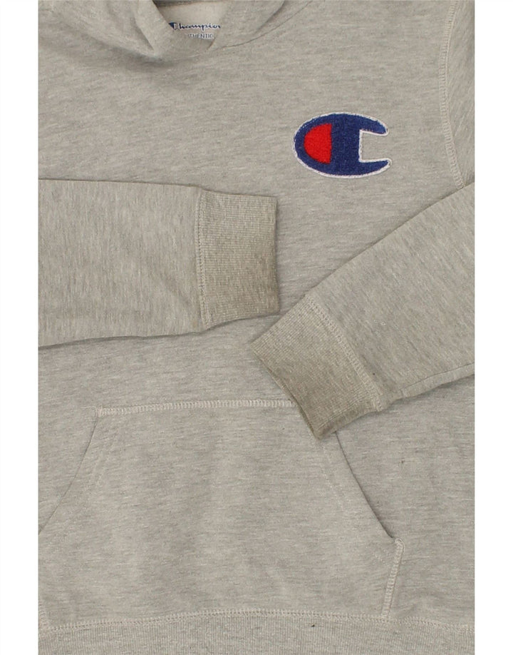 CHAMPION Boys Hoodie Jumper 9-10 Years Medium  Grey Cotton Vintage Champion and Second-Hand Champion from Messina Hembry 