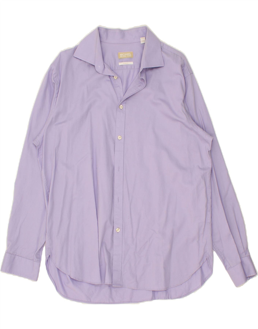 MICHAEL KORS Mens Slim Fit Shirt XL Purple Cotton Vintage Michael Kors and Second-Hand Michael Kors from Messina Hembry 
