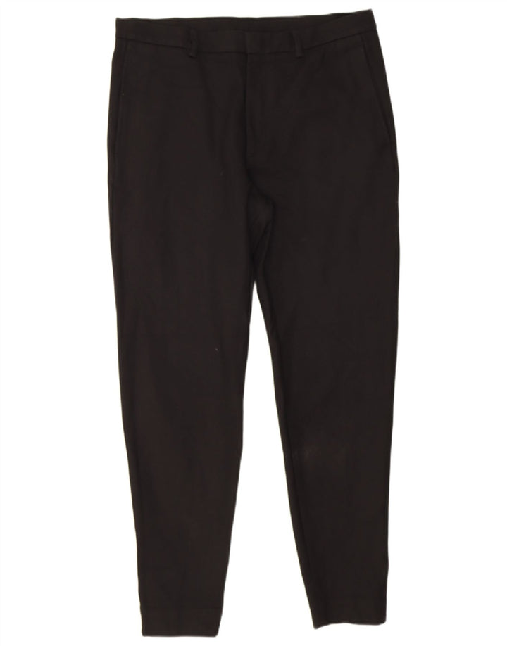 Cos Mens Slim Chino Trousers W34 L29 Black Viscose