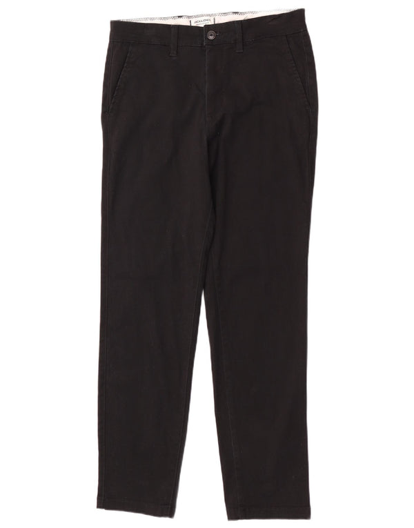 Pantaloni chino regolari da uomo Jack & Jones W30 L30 cotone nero