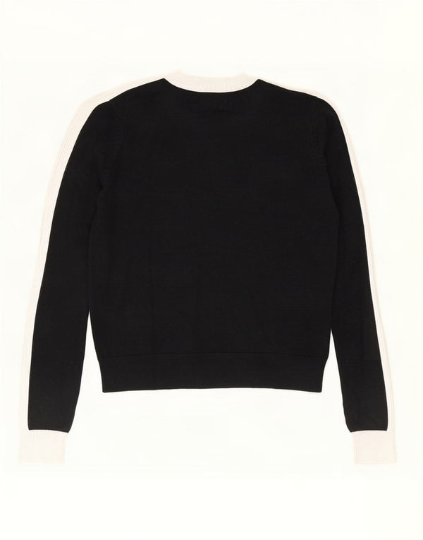 Maglione girocollo da donna Zara UK 10 piccolo in viscosa color block nero