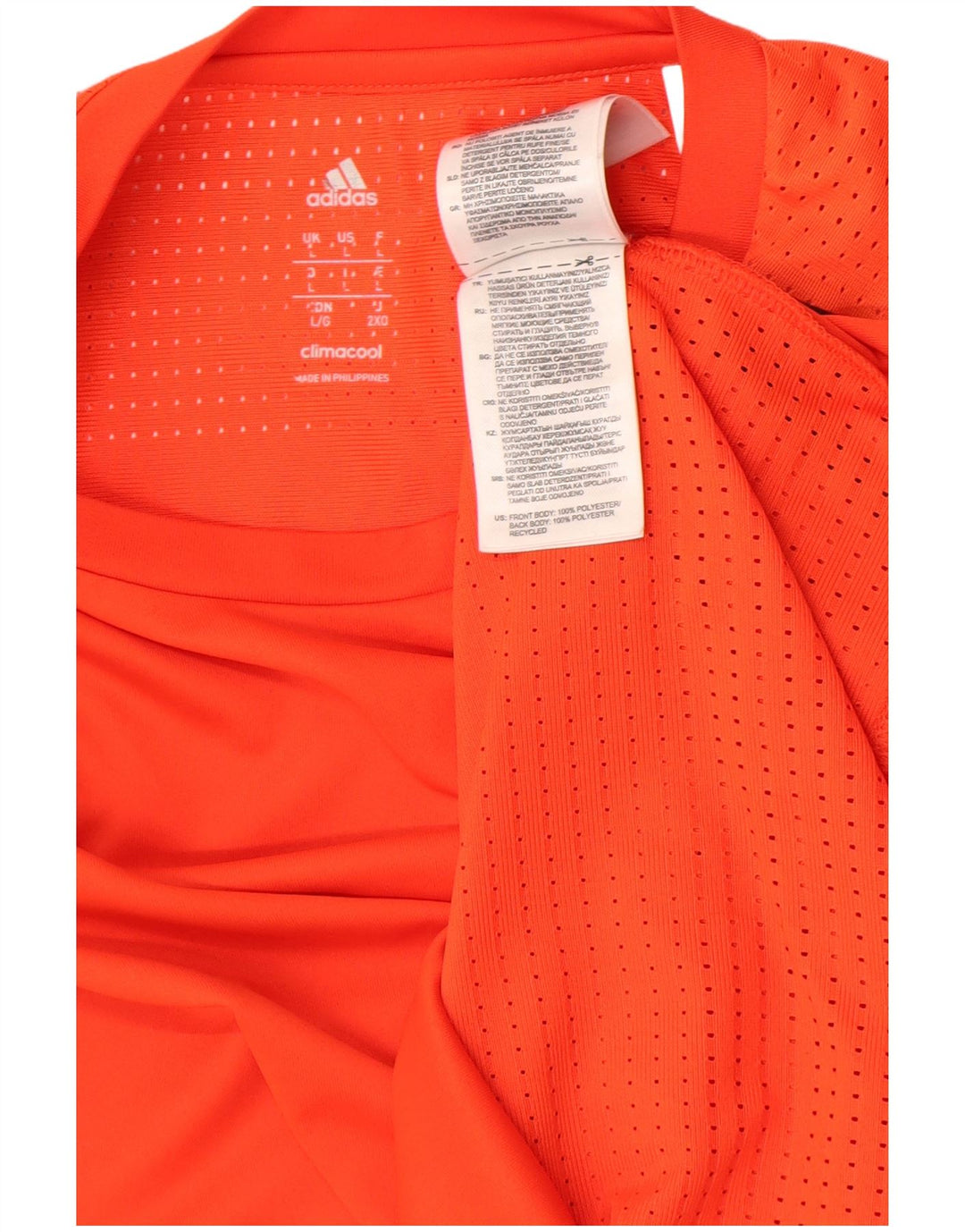 Мужская футболка Adidas Climacool, большой оранжевый полиэстер