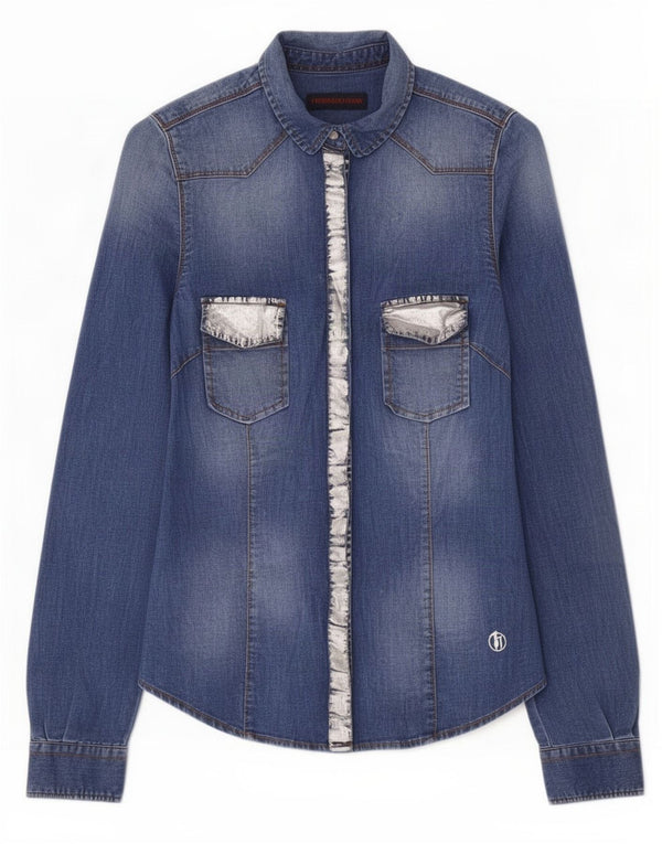 Trussardi Jeans Γυναικείο Τζιν Πουκάμισο IT 40 Small Blue