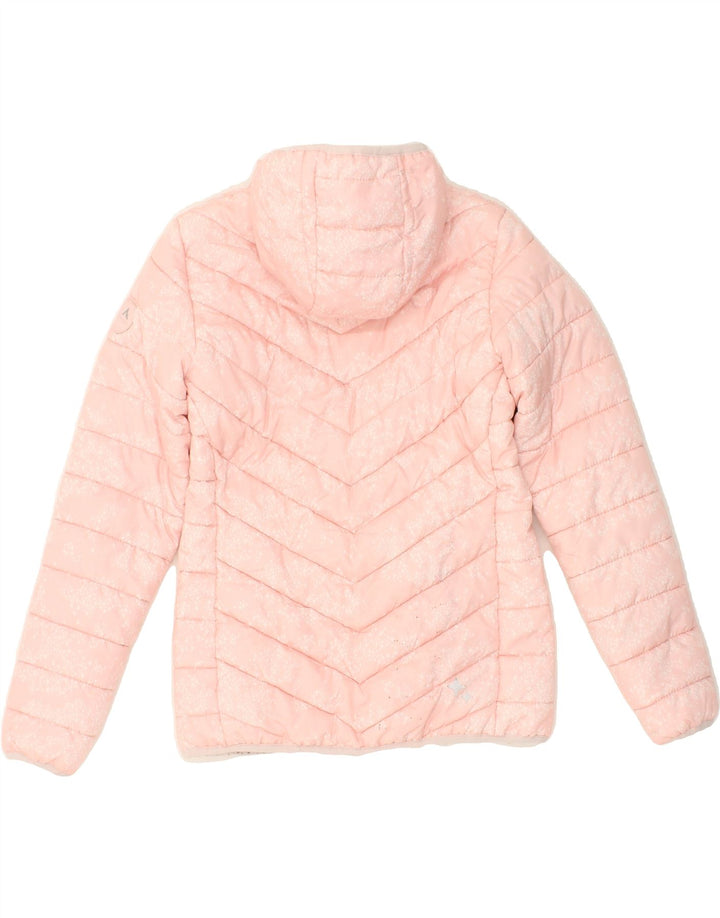 MCKINLEY Girls Abstract Pattern Hooded Padded Jacket 11-12 Years Pink Vintage McKinley and Second-Hand McKinley from Messina Hembry 