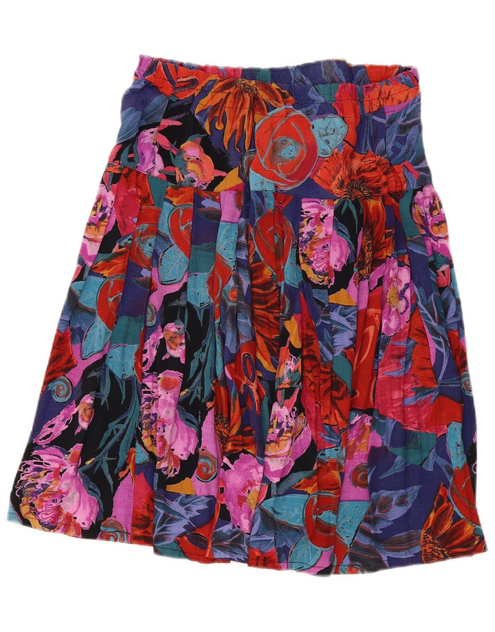 jupe plissée femme vintage W30 Medium Multicolore Floral